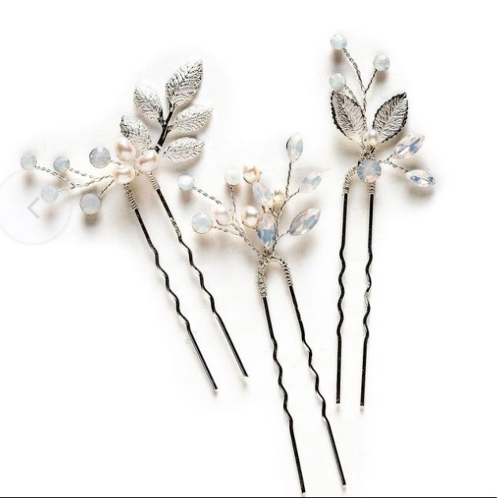 Brides & Hairpins EDEN PIN SET OF 3 silver, bridal